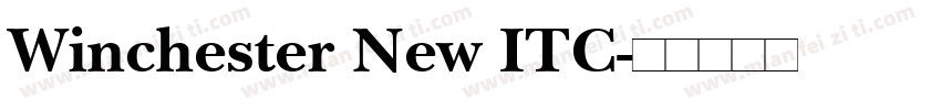 Winchester New ITC字体转换